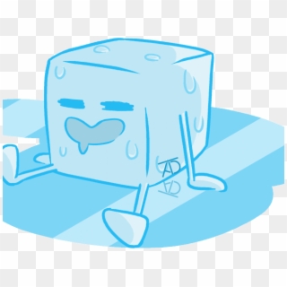 Drawn Ice Block Ice - Melting Ice Cube Drawing Cute Clipart