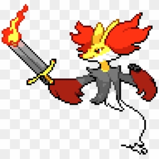 The Warrior Delphox - Delphox Pixel Art Pokemon Clipart