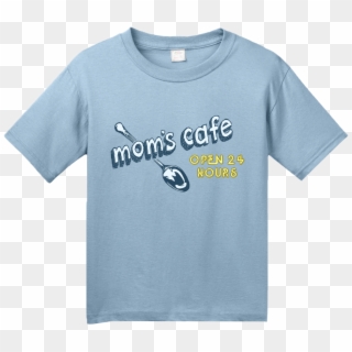 Youth Light Blue Mom's Cafe, Open 24 Hours - School Lunch Hero Day Shirts Clipart