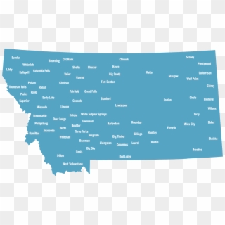 Montana State Flag Map Clipart