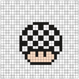 Chess Board Mushroom Perler Bead Pattern Dibujos En - Mario Christmas Pixel Art Clipart