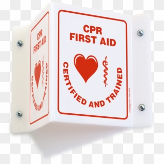 Cpr First Aid Projecting Sign - Aesculap Clipart