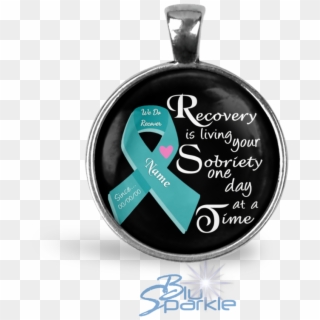 "recovery Is Living Your Sobriety One Day At At Time" - Locket Clipart