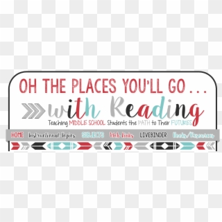 Oh, The Places You'll Go With Reading - Graphic Design Clipart