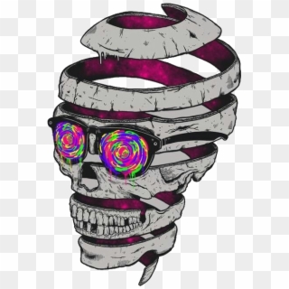 Calavera Illustration Creative Skeleton Transprent - Psychedelic Skull Clipart