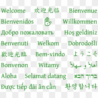 Welcome In 21 Languages - Welcome In Many Languages Pdf Clipart