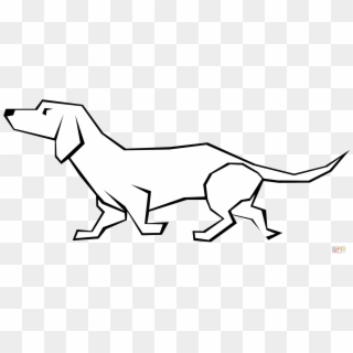 Dachshund Dog Badge - Easy Drawings Clipart