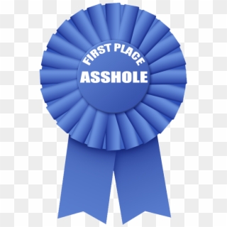 First Place Asshole - Blue Ribbon Award Vector Clipart