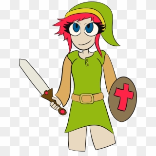 [loz] Some Magazine Thought Link Was A Redheaded - Cartoon Clipart