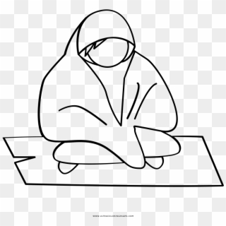 Homeless Person Coloring Page - Line Art Clipart