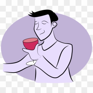 Man Drinking Wine - Cartoon Man Drinking Wine Clipart