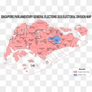 2015 Singaporean General Election - South West Of Singapore Map Clipart