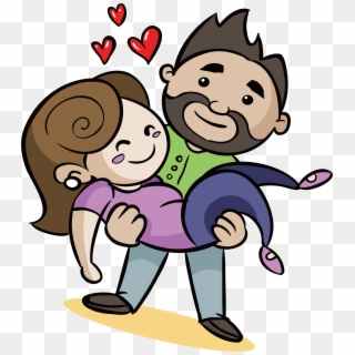 Couple Icon Png - Cartoon Couple On Bed Clipart