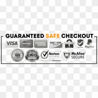 Trust Badge Share - Guaranteed Safe Checkout Grey Clipart