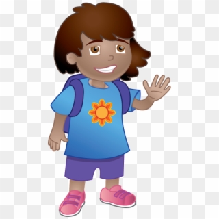 Girl Ready For School - Clip Art - Png Download