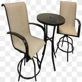 3 Piece Bar Table And Swivel Chairs - Chair Clipart