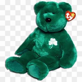 Ty Beanie Buddies Erin The Bear Teddy Bear Stuffed - Green Teddy Bear Png Clipart