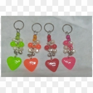Heart Shape Multi Color Key Chain Combo - Keychain Clipart