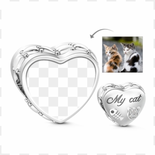 Gnoce "when Cat Fall In Love With Fish " Made Of 925 - Heart Clipart