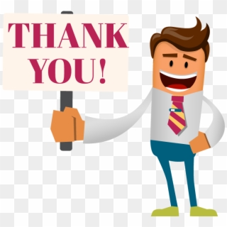 Illustration Of Man Holding Up A Sign That Says Thank - Thank You Man Png Clipart