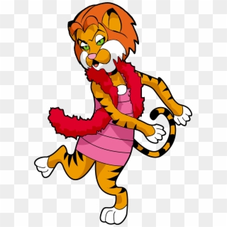 Angie The Angry Tiger - Cartoon Clipart