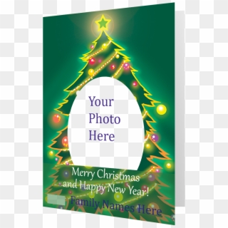 Artist Signature Holiday Photo Card "christmas Ornament - Christmas Tree Clipart
