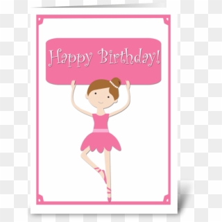 Happy Birthday Pink Ballerina Clipart