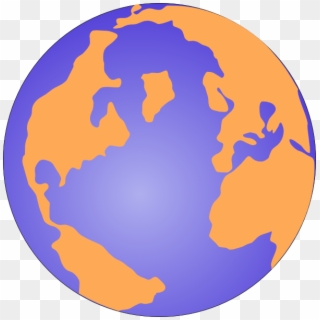 Orange And Blue Globe 3 Svg Clip Arts 600 X 601 Px - Red And Black Globe Png Transparent Png