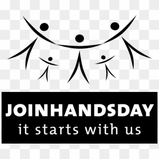 Join Hands Day Logo Black And White - Join Hands Day Clipart