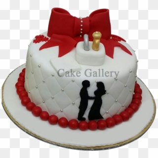 Romantic Couple Cake In Sharjah - Birthday Cake With Couple Clipart