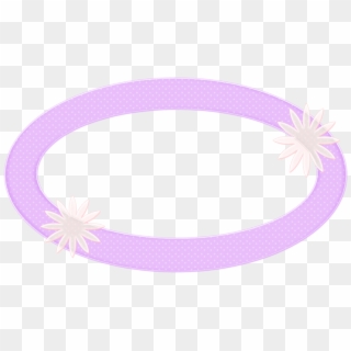 Purple Flower Border Png - Circle Clipart