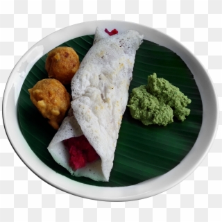 Eat Crispy Hot Masala Dosas, Dipping Pieces In Sambar - Rissole Clipart