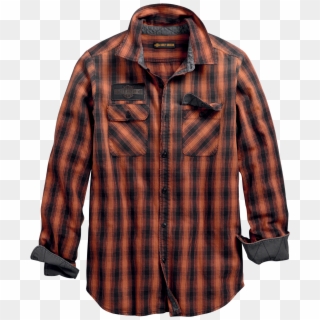 Plaid Shirt Starting At $85 - Orange Harley Davidson Flannel Clipart