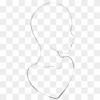 Chin Drawing Side View - Sketch Clipart