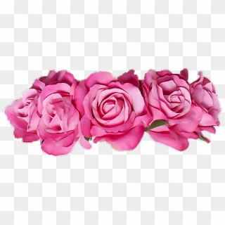 #flowercrown #rose #pink #cute #sweet #flower #spring - Garden Roses Clipart