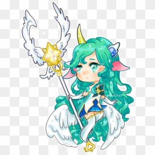 “2/2 Chibi Commission For @unseenloser , Star Guardian - Soraka Transparent Animated Clipart