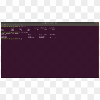 I Then Checked The Size Of Swap In Terminal, Terminal - Sudo Apt Install Ubuntu Desktop Clipart