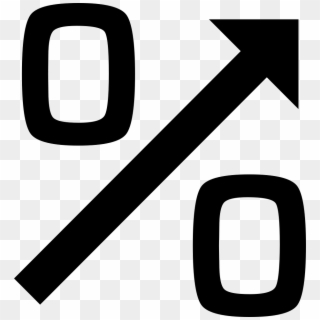 Economy Percentage Symbol With Up Arrow Comments - Economy Symbol Clipart