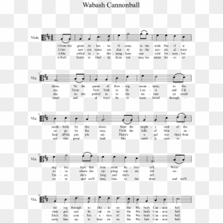 Wabash Cannonball - Alto Cleft - Lemon Tree Lead Sheet Clipart