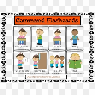 Jpg Royalty Free Esl Commands Flashcards Tpt Products - Commands In The Classroom Clipart
