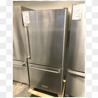 New Kitchenaid Bottom Mount Stainless Refrigerator - Refrigerator Clipart