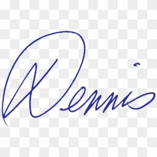 Dennis Ricci - Blue Handwritten Signature Png Clipart