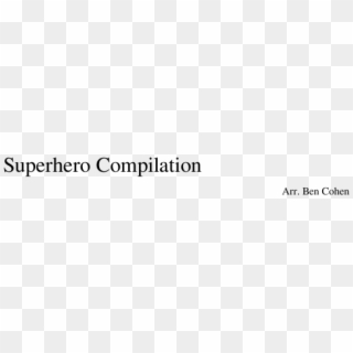 Superhero Compilation Sheet Music Composed By Arr - Ivory Clipart