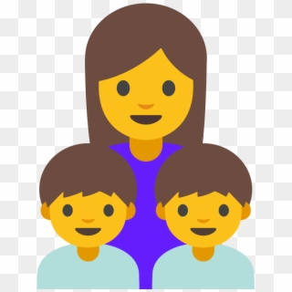 Emoji U1f469 200d 1f466 200d 1f466 - Google Family Emoji Clipart