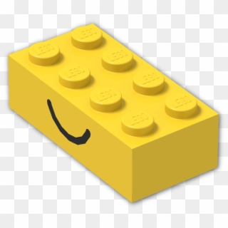 Brick 2 X 4 With Happy And Sad Face Pattern - Yellow Lego Brick Png Clipart
