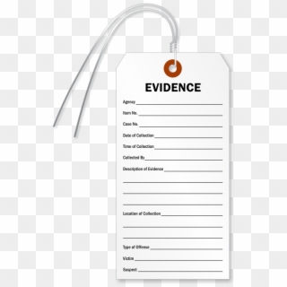 Evidence Identification Tags - Fire Investigation Chain Of Custody Form Clipart