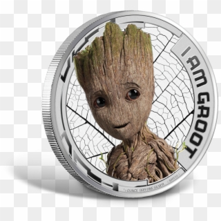 Guardians Of The Galaxy Vol - Am Groot Silver Coin Clipart