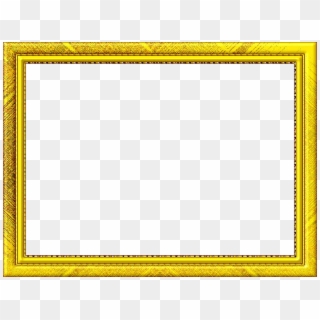 Frame Picture Frame Outline Gold Isolated Pattern - Frame Yellow Clipart