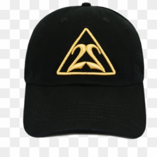 Black Triangle With Gold Outline Dad Hat Front - Baseball Cap Clipart
