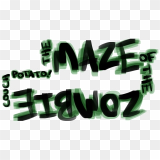 The Maze Of The Zombie Couch Potato - Calligraphy Clipart